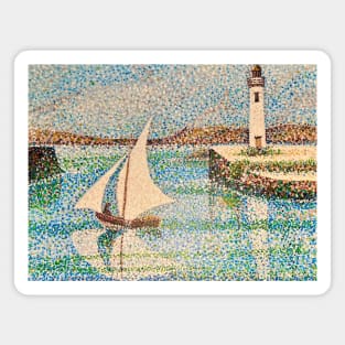 Sailboat and Light House Magnet